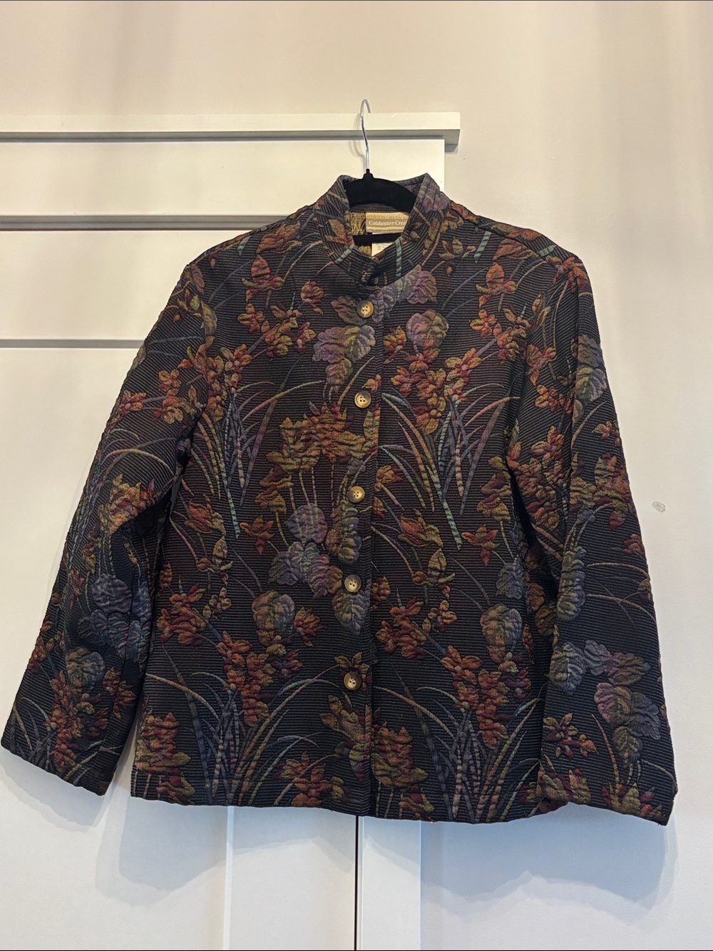 Coldwater Creek Women’s Vintage Flotsl Jacquard Button-front Blazer